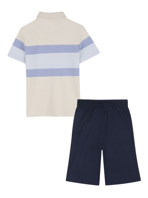 Completo bambino BOSS beige con polo e bermuda BOSS KIDS | J5300921C
